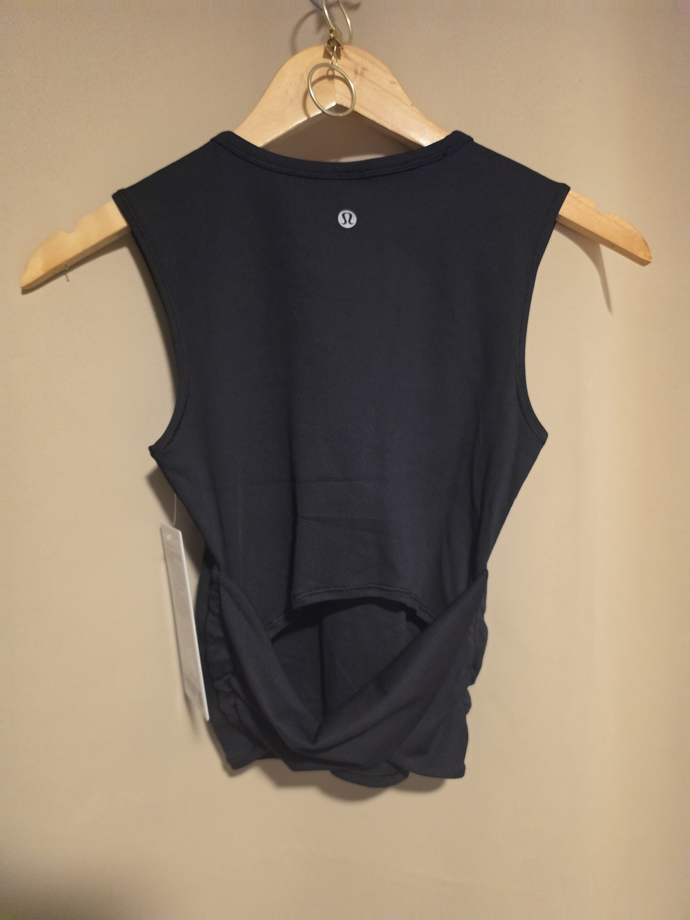lululemon athletica Black Twisted Back Muscle Tee